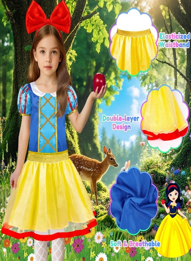 EULRGAUS Princess Dress Up for Girls 3-6, Toddler Dress Up Clothes with Princess Cape and Hairbands, Pretend Play Toddler Girl Toys, Halloween Christmas Birthday Gifts for Kids - Image 2